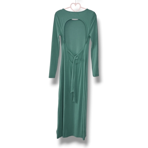 NWOT Free People Aubre Open-Back Maxi Dress in Mermaid Green Size Small 💚 - Picture 7 of 9